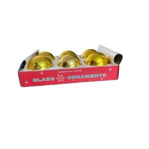 𝅺VINTAGE gold Coby glass ornaments